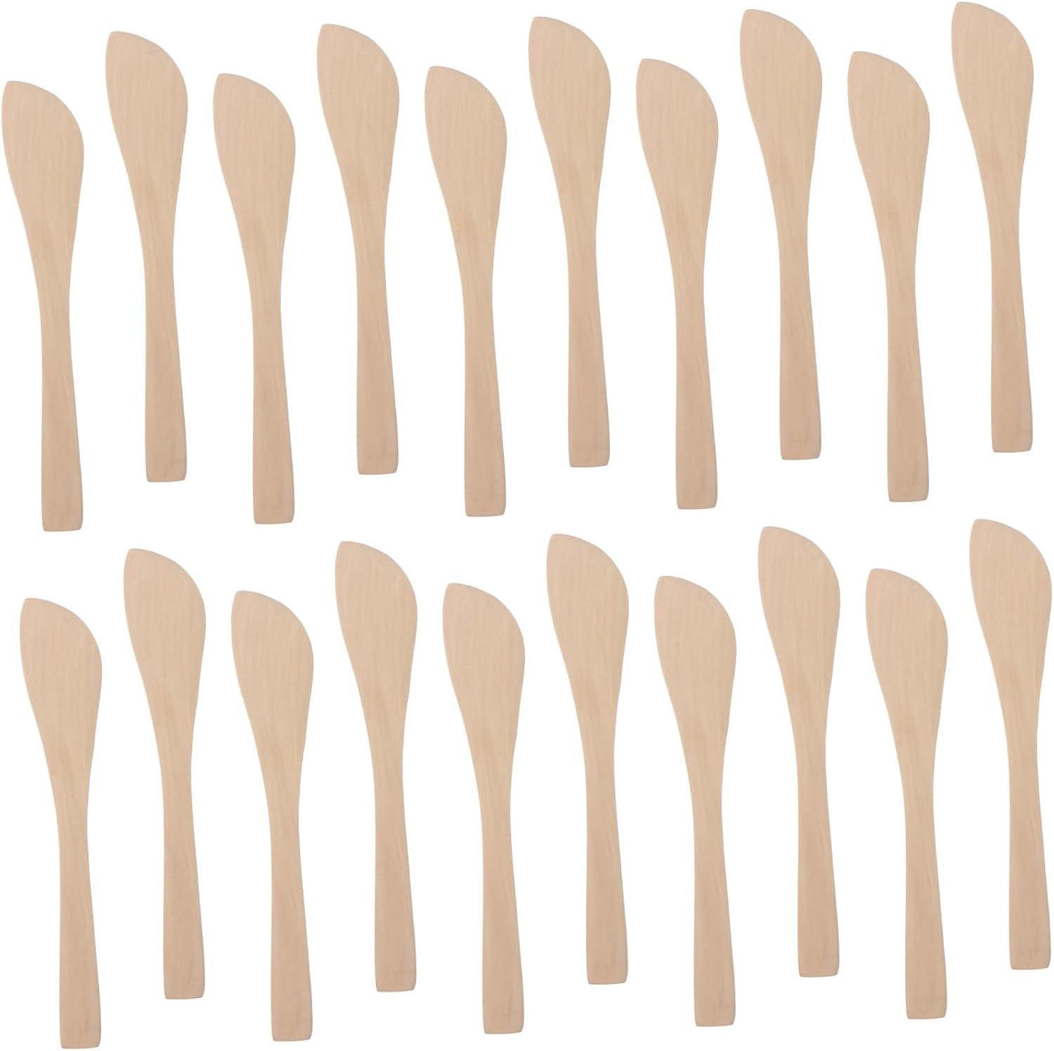 Wooden Dumpling Filling Spoon Spreaders 20pcs for Cream and Mask