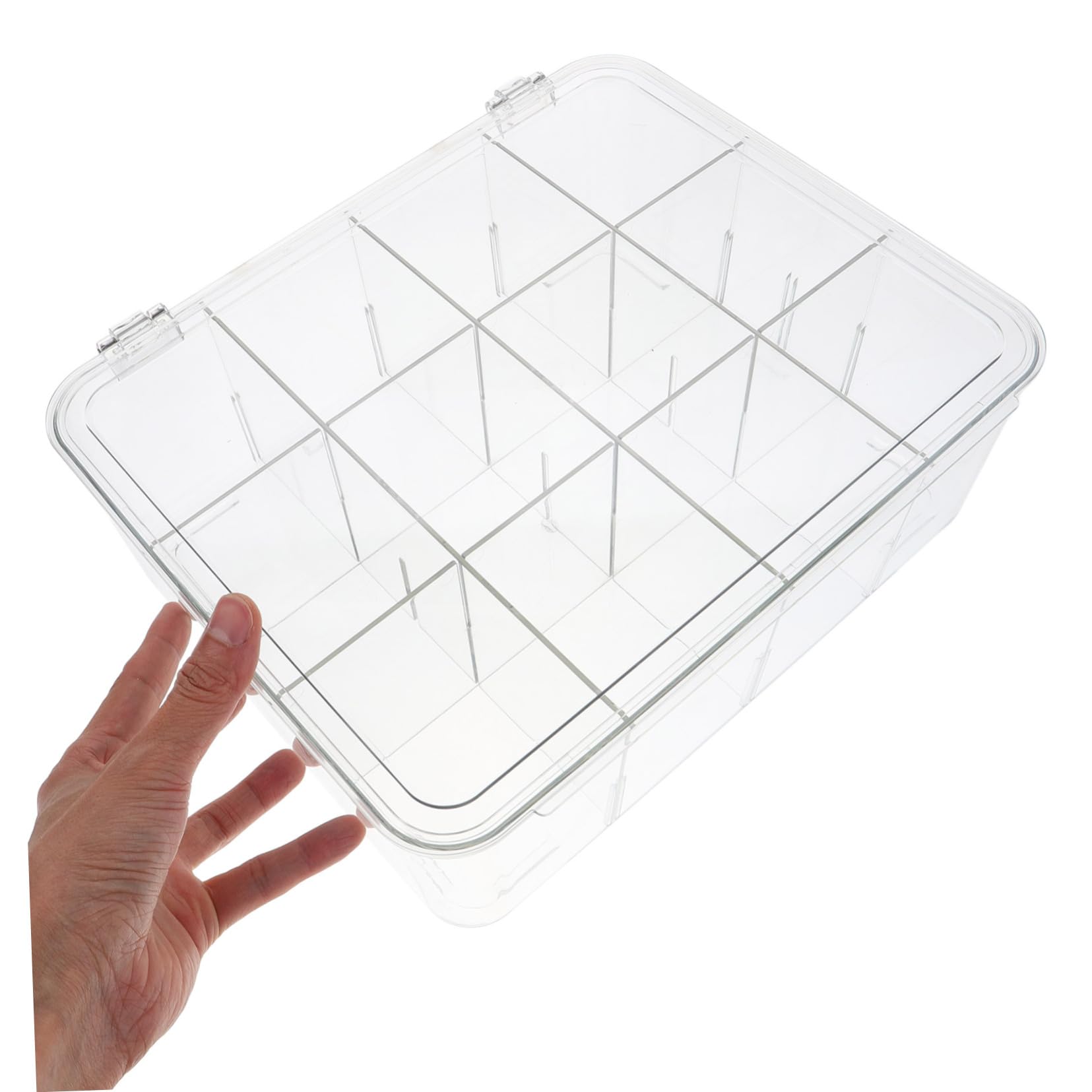 Cabilock Scatola Organizer per Carte da Gioco in Plastica con Scomparti | Coperchio Incluso, Protezione per Carte, Struttura Resistente alle Cadute, Design Semplice ed Elegante
