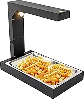 Vista 1 de Calentador de papas fritas, lámpara de calor comercial para pollos de acero inoxidable para alimentos, luz de calor, estación de descarga