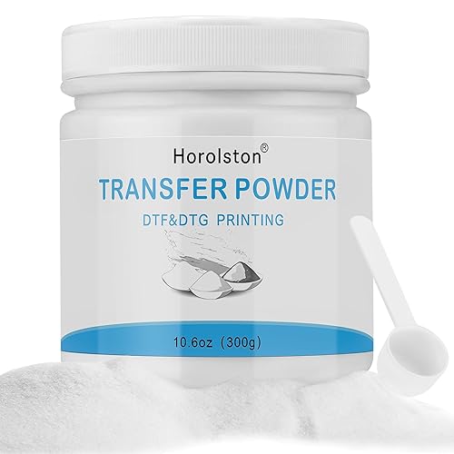 Horolston DTF - Adhesivo de transferencia digital blanco en polvo, polvo de pretratamiento DTF para todas las tintas blancas DTF, impresoras DTG,