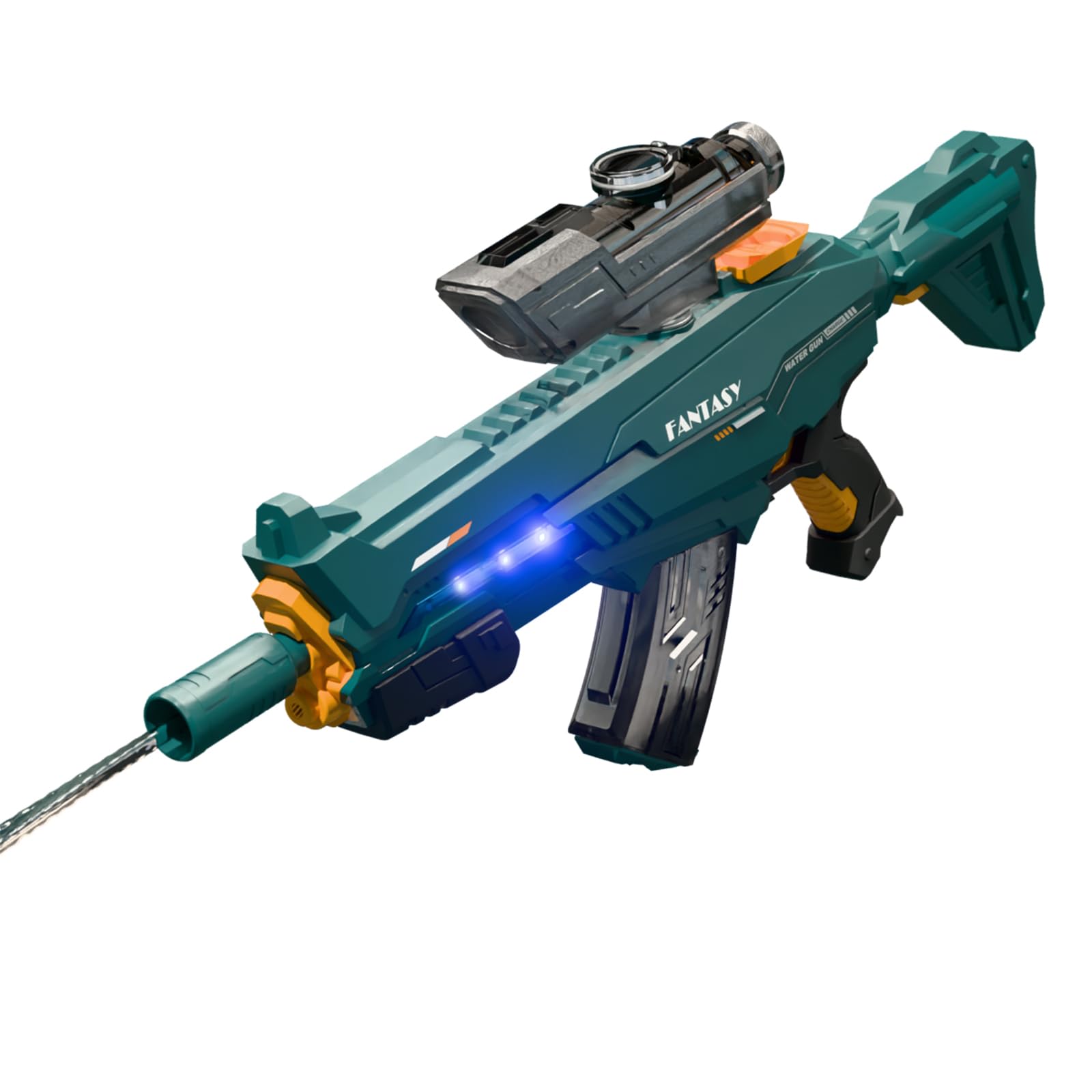 Maxee Elektryczny pistolet na wodę, pistolet o dużym zasięgu, pistolet natryskowy, zabawka dla dzieci i dorosłych, na lato, basen, imprezę, plażę, zielony, A01