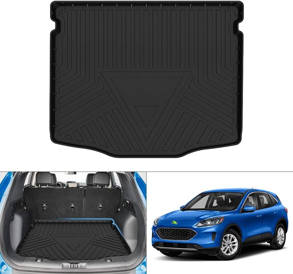 Photo 1 of  Cartist Compatible with Cargo Liner Ford Escape 2020 2021 2022 2023 2024 2025 2026 All Weather Rear Trunk Liner Mat Waterproof TPE 3D Black 