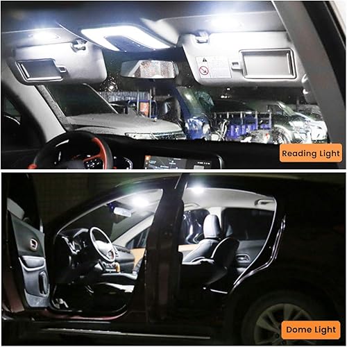 Miniatura 9 de Everbright - Paquete de 4 lámparas LED COB súper blancas de 18-SMD con panel LED de cúpula para el interior del automóvil, luz de la placa de