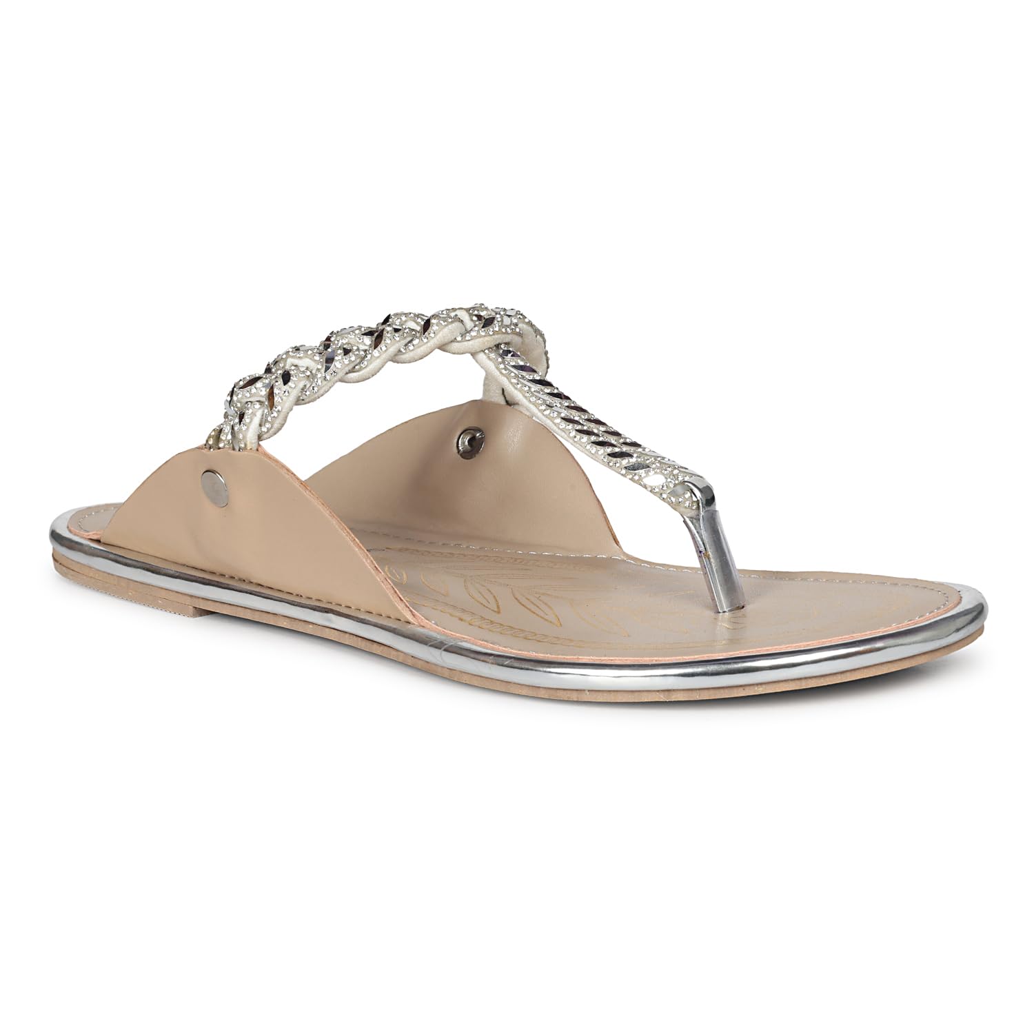 Women's Kolhapuri Comfort Flats | Premium Handwoven Braided Upper Design | Lightweight Slip-On Sandals for Daily Wear, Office, Casual, Ethnic, Party, Festive & Traditional Occasions-image-4