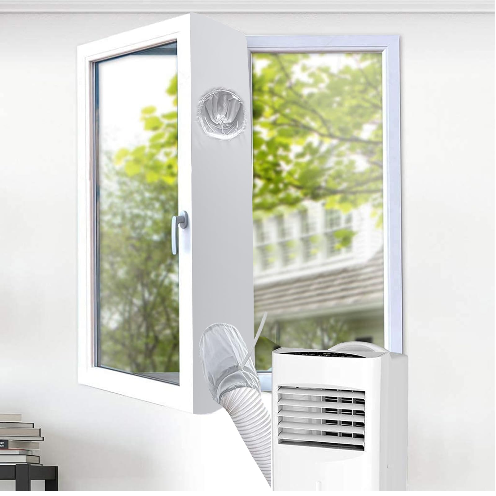 MOEGFY 400CM Guarnizione Universale Finestre Per L'Aria Condizionatore Portatile Asciugatrice Tutti Climatizzatori Mobili, Mantene L - 6
