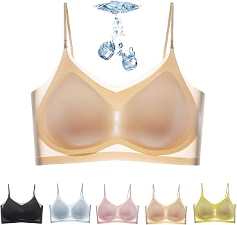 Summer Seamless Ultra-Thin Plus Size Ice Silk Comfort Bra, Plus Size Breathable Cool Lifting Lightly Sports Bra