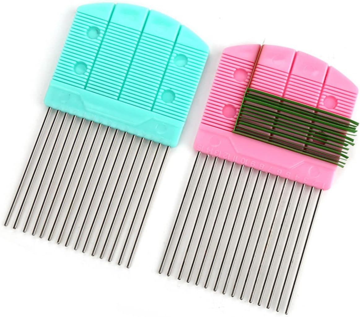 PLAFOPE 3 Pcs Elastic Comb Paper Quilling Tool Quilling Board Comb Portable Knitting Machine
