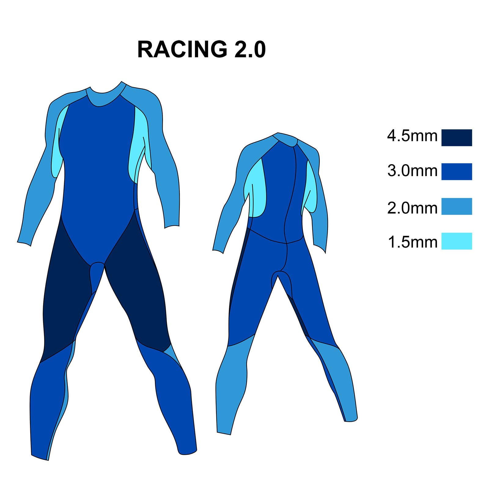 ZAOSU Racing 2.0 Combinaison de triathlon pour homme | Combinaison de natation en eau libre