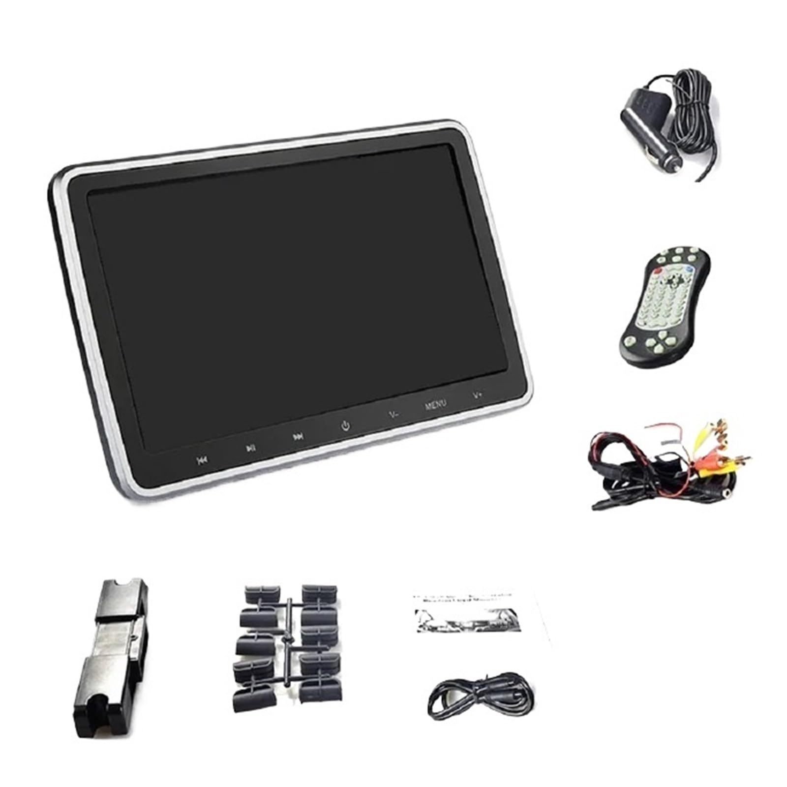 Moniteur D'appui-tête De Voiture 10,1 Pouces, Prise en Charge des Jeux USB/SD/HDMI/Casque/FM/CD/VCD MP5 DVD Tablette Lecteur Vidéo 1024 * 600 HD Bouton Tactile