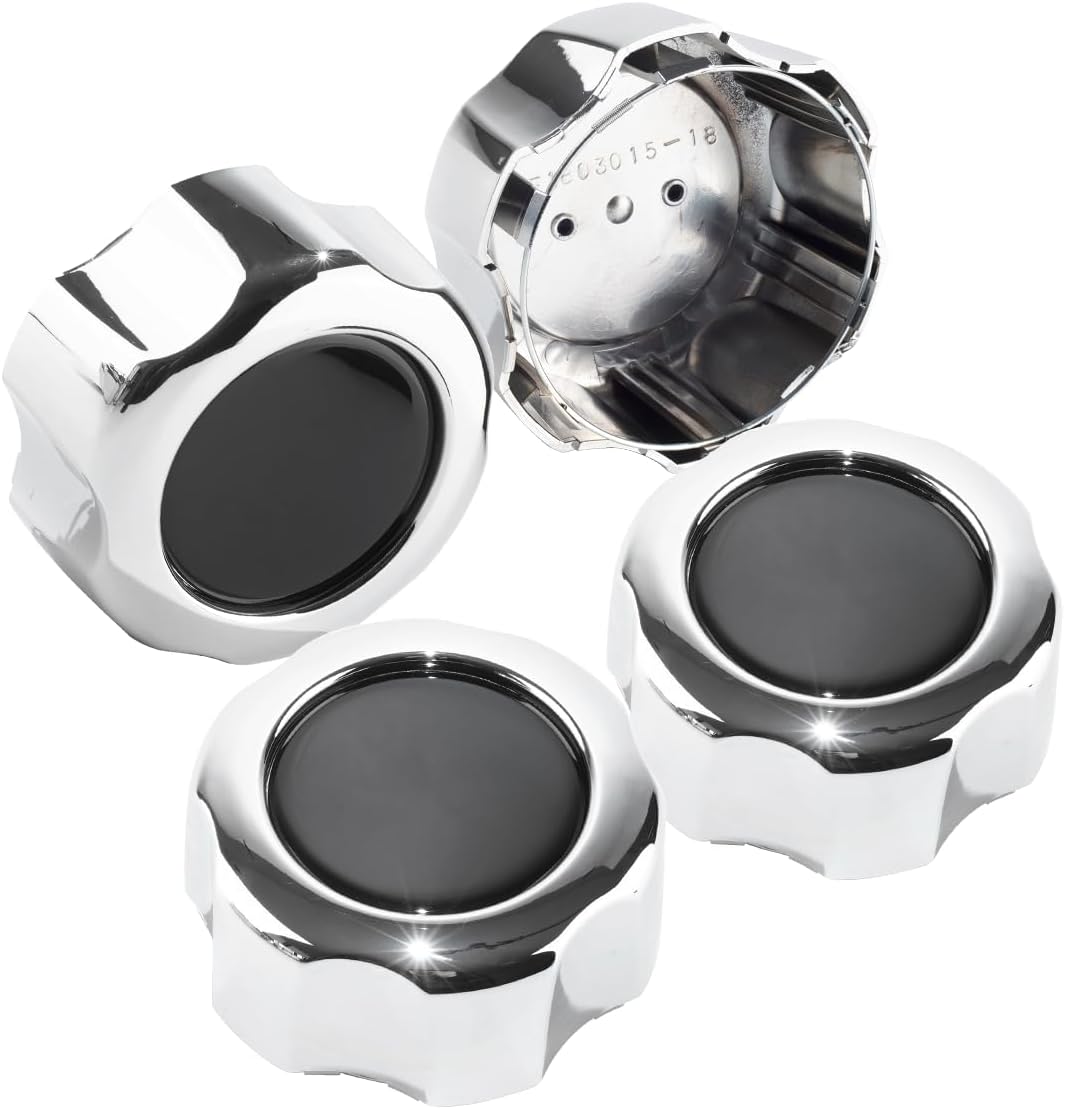 4PC Wheel Center Cap for Nissan Pathfinder Xterra Frontier 15" Wheel Center Hubcap Center Cover Replacement PN: 40315-89P15 40315-7Z100,Chrome