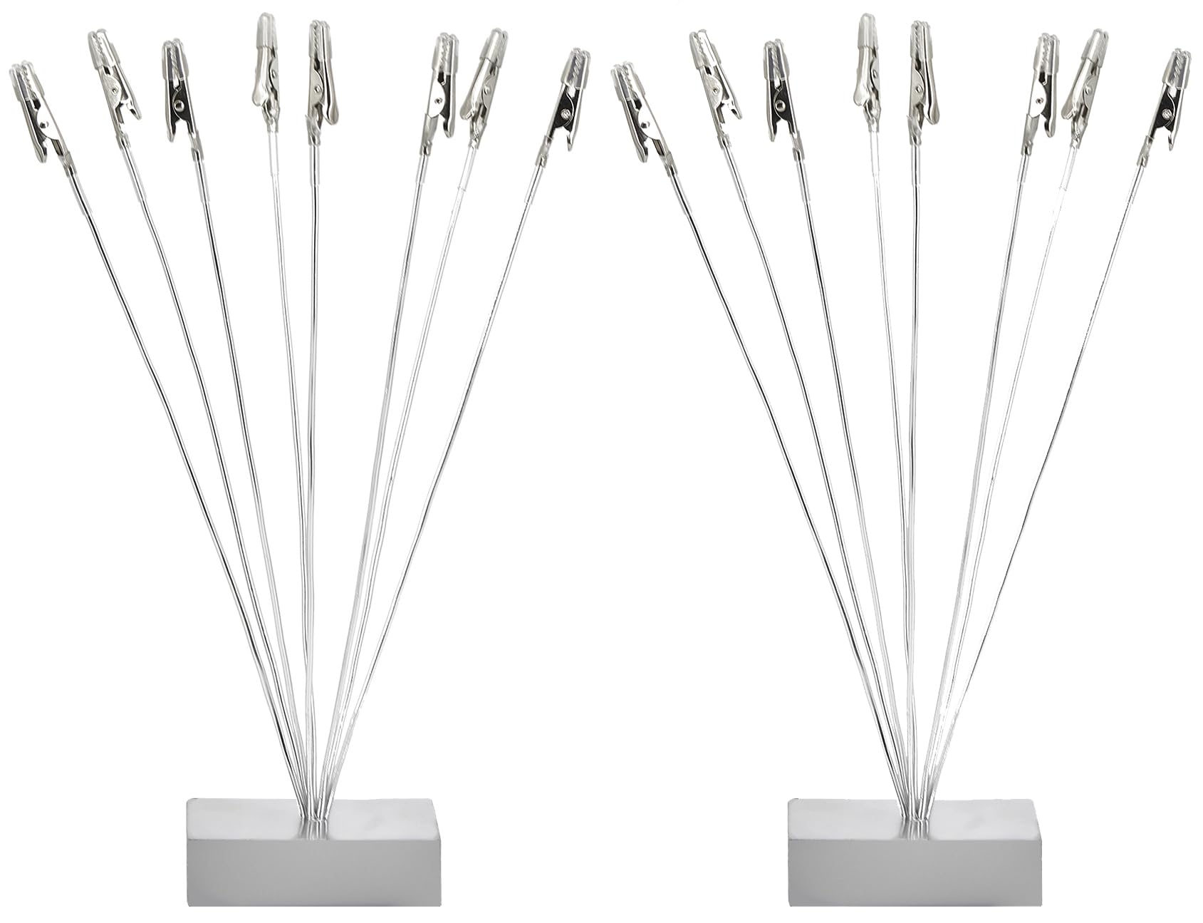 Maptipjoy 2 Pack Money Trees Gift Card Holder with Clips,Picture Holder Stand for Christmas Wedding Greeting Birthday Party Gift Silver