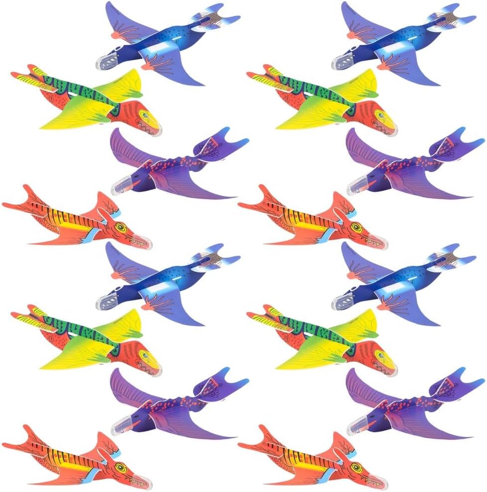 Fun Express Dinosaur Glider Toys - Set of 48 - Party Favor and Toys
