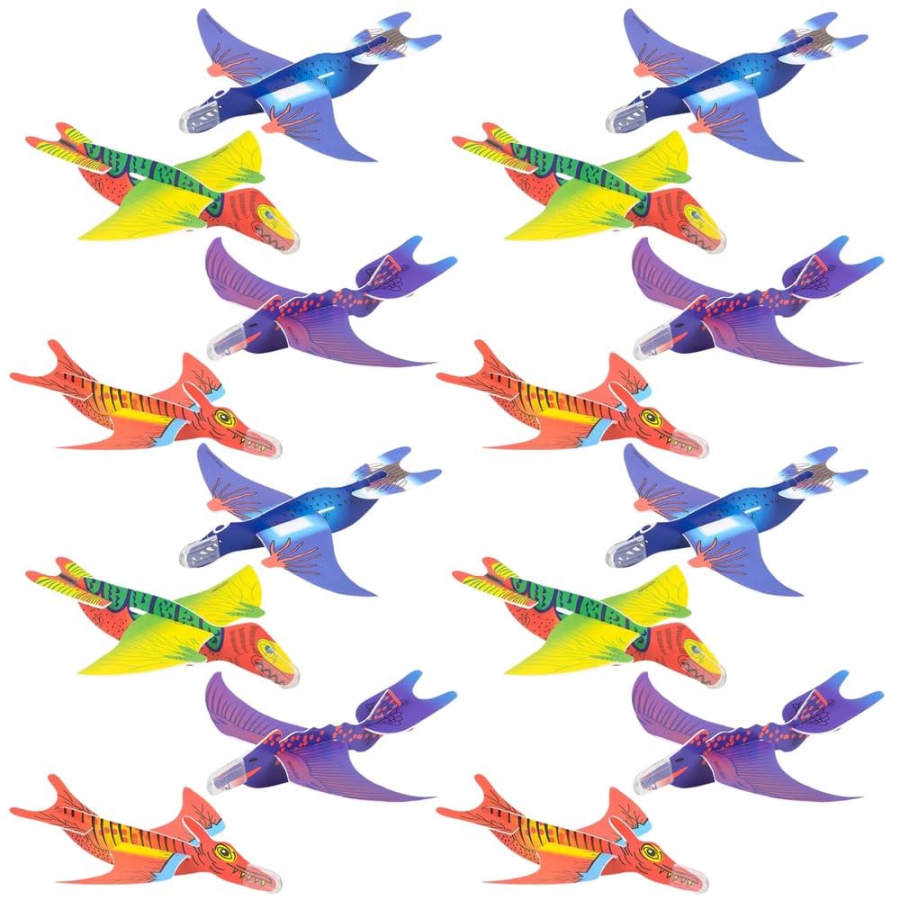 Fun Express Dinosaur Glider Toys - Set of 48 - Party Favor and Toys