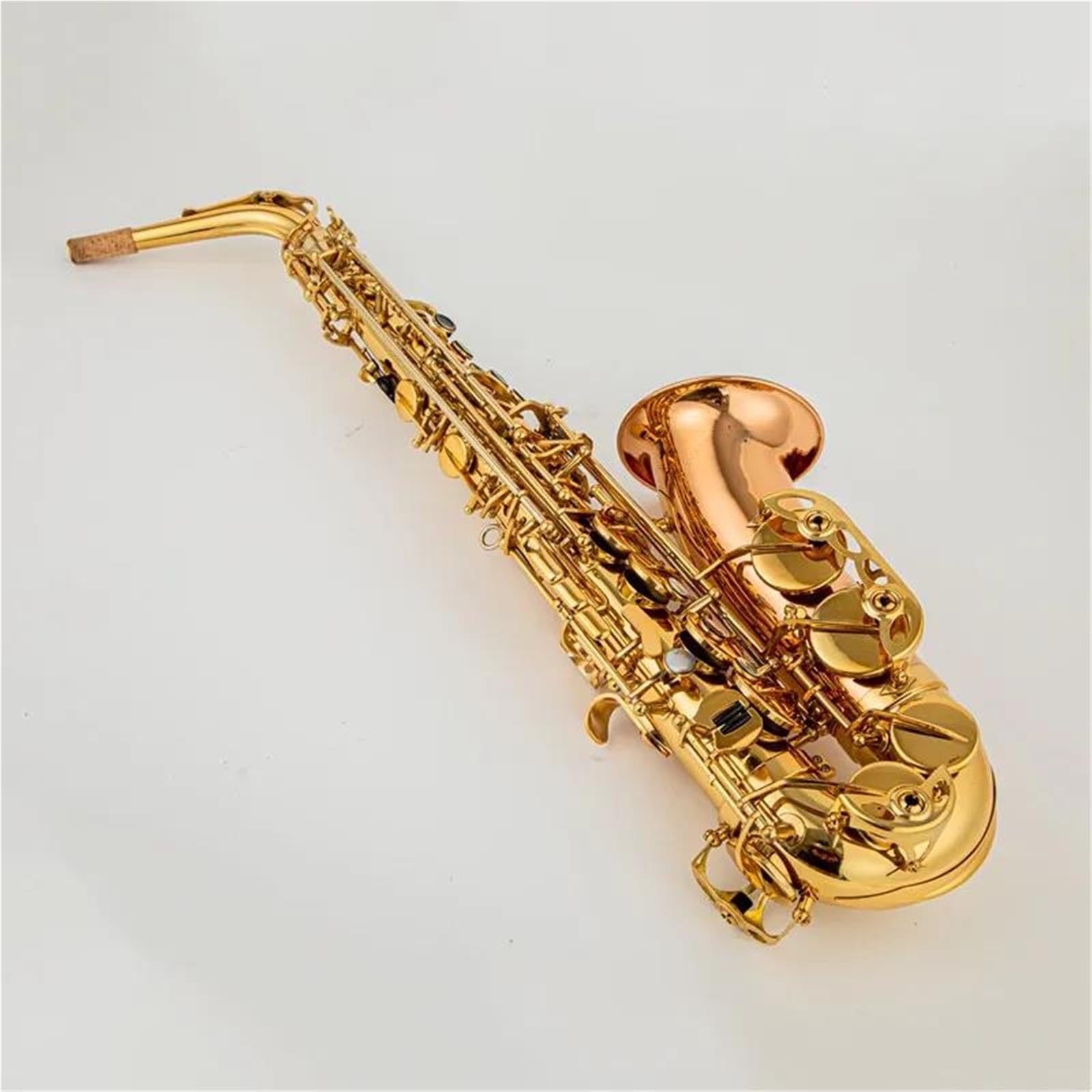 Saksofon altowy Eb Mosiądz Złoty Lakier 802 Klawisze Instrument dęty drewniany z Pędzelkiem Tkanina Rękawice Pasek Futerał Zestaw Saksofonowy