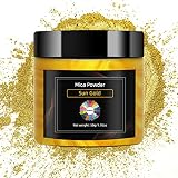 NTWJNJY Sun Gold Mica Powder for Epoxy Resin，Natural Shimmer Mica Powder Used for Coloring Resin...