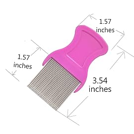 zYoung 4 Pcs Head Hair Comb Including 2 Pieces Hair Comb Double Sided 2 Pieces Removal Dandruff Comb with Metal Teeth