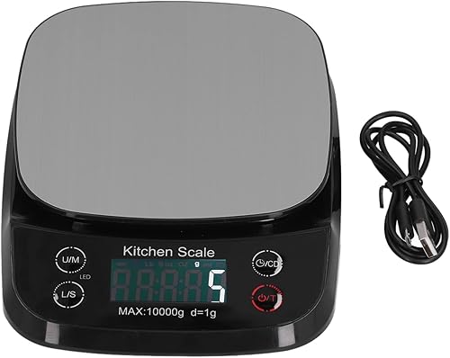 BestAlice Báscula digital de cocina, báscula de alimentos multifunción de alta precisión, báscula digital eléctrica recargable por USB, para el