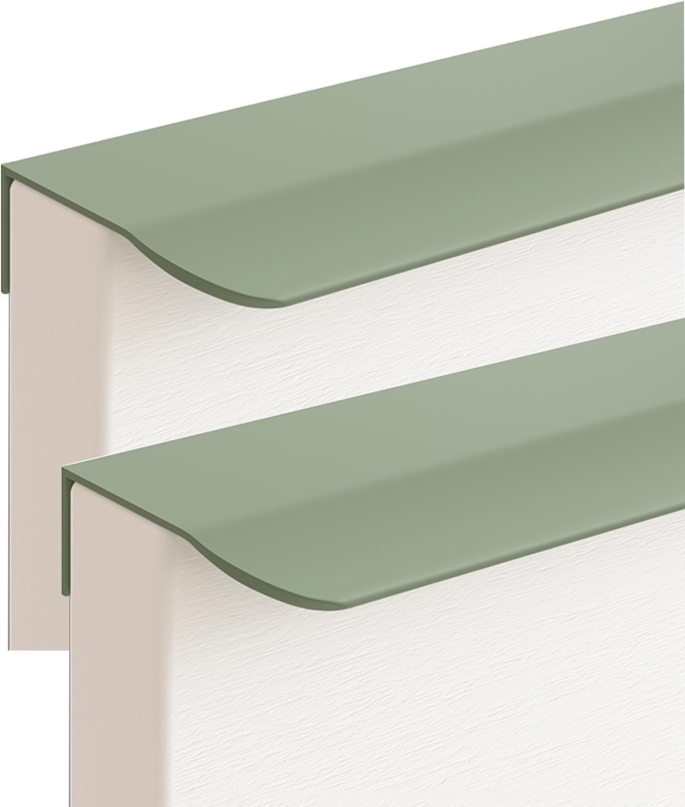 Modern cabinet handles, 2 Packs Concealed Kitchen Cupboard Handles,Hidden Drawer Pulls,Finger Edge Pull Aluminum Alloy Cabinet Invisible Furniture Profile Door Knob for Wardrobe,Bathroom,Living Room(G