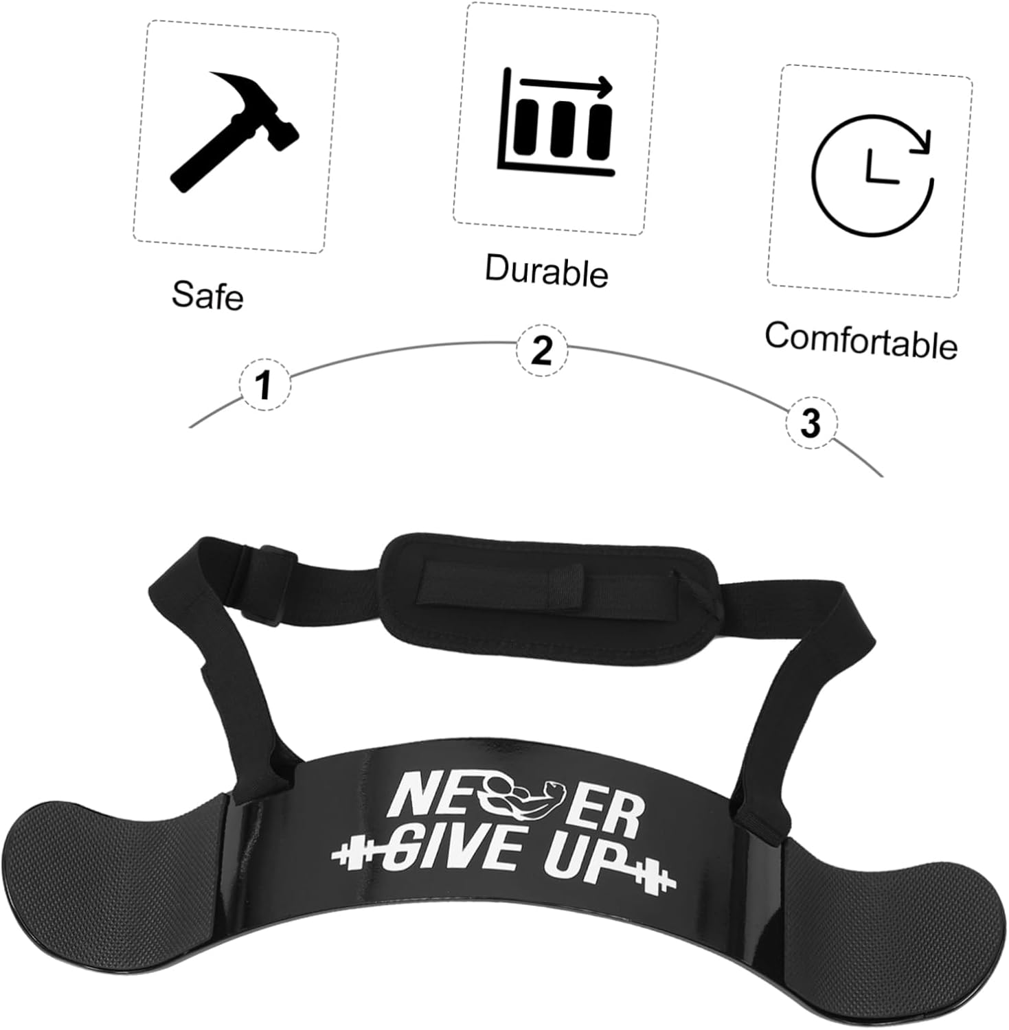 GANAZONO Arm Curl Trainer for Biceps and Forearms Fitness Equipment for Weightlifting and Bodybuilding Easy to Use Muscle Builder