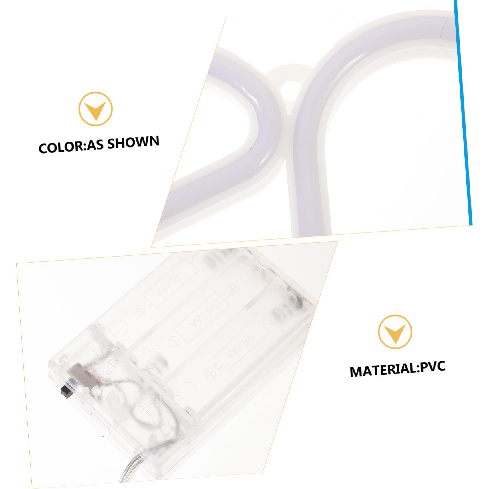 Homoyoyo Luz de Neón Abierta Señal de Abierto para Pared LED PVC white Halloween
