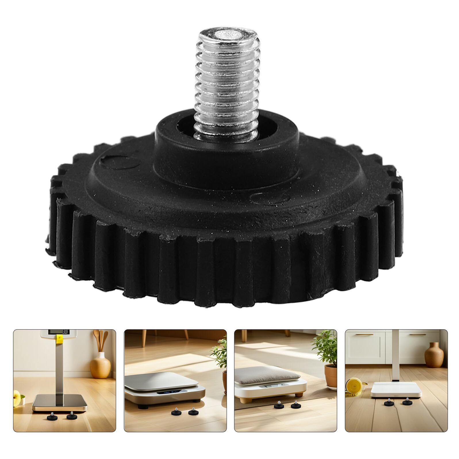Pieds de Support en Caoutchouc pour Balance 60-200 Kg Lot de 8 Coussinets Réglables Stables pour Balances Commerciales Remplacement des Pieds Cuisine et Bijoutier