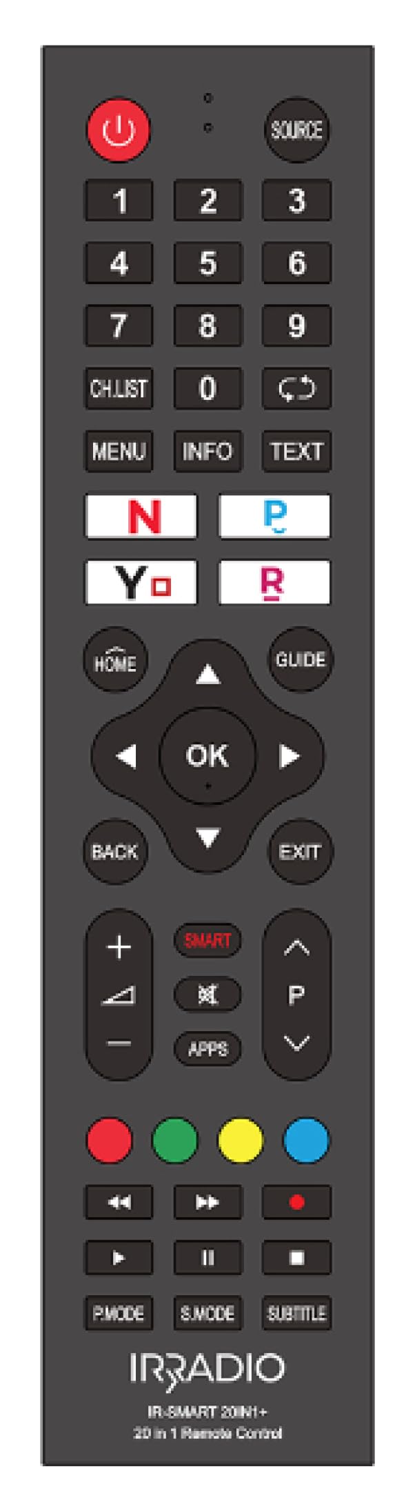 Telecomando universale 20 in 1 per TV LCD/​LED fino a 20 marchi, compatibile con Sony BRAVIA TX-​RV580, TX-​RV550, TX-​RV570, TX-​RV650, TX-​RV710, TX-​RV720