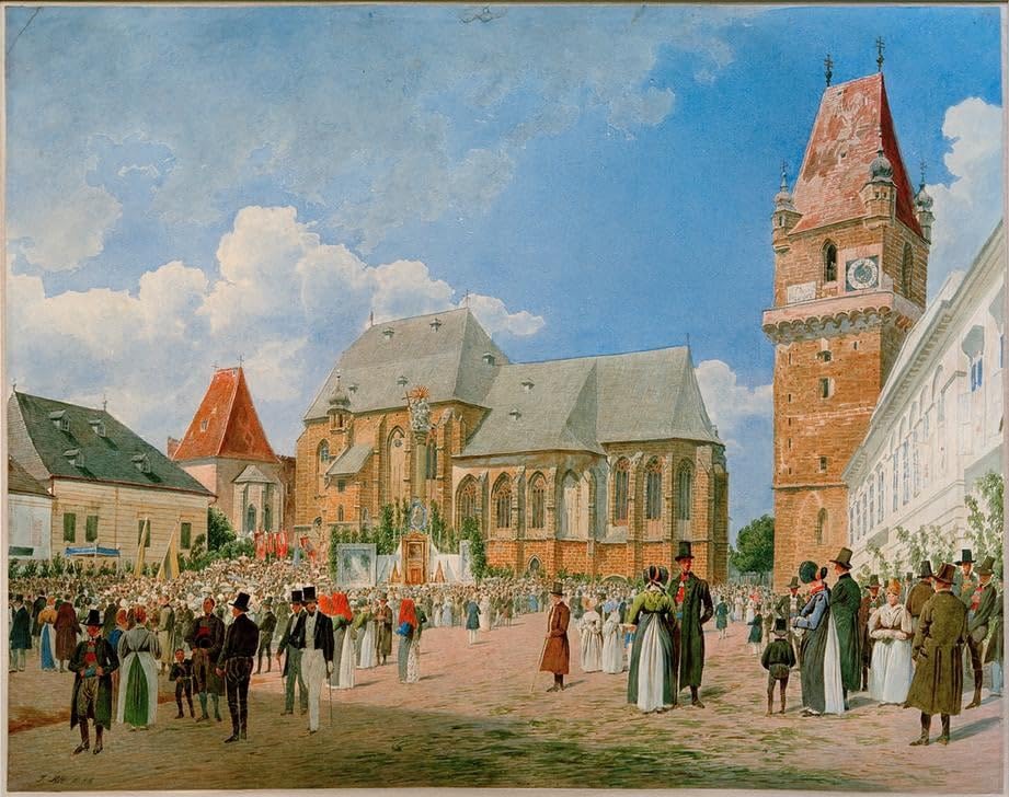 Affiche decorative art mural Perchtoldsdorf Jakob Alt pour sublimer votre salon moderne
