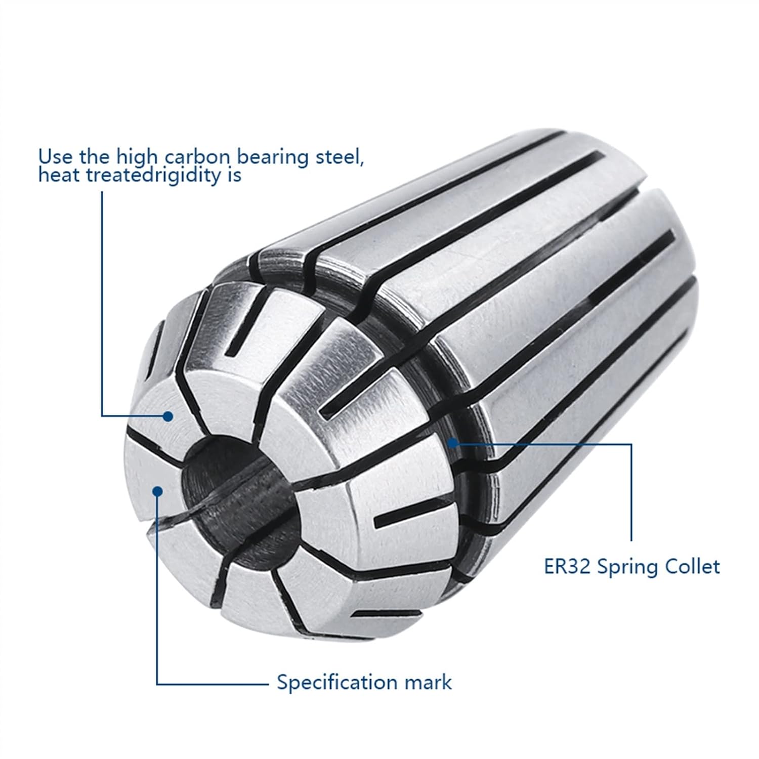 Milling Chuck ER32 Collet 2.0-20mm Lathe Spring Clamp for Holder 1Pcs(1pc ER32-19.0mm)