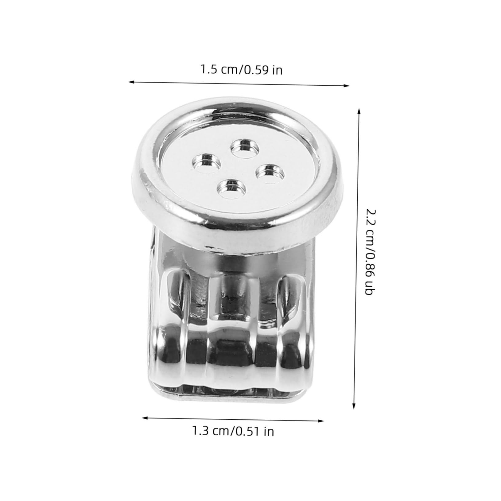 ARTIBETTER 5 Ensembles Bouton Clip Porte-jarretelles Bretelles Pour Hommes Lourds Pas De Boutons De Bretelles Cousus Travail Pantalon Bouton Jean Le Fer Silver 5 Pièces * 5