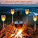 LazyBuddy 8 Pack Solar Torch Lights Outdoor, Upgraded Solar Tiki Torches with Realistic Flickering Flame, 3-in-1 Fire Effect Detachable Hanging Lantern for Garden, Pathway - Waterproof & Auto On/Off