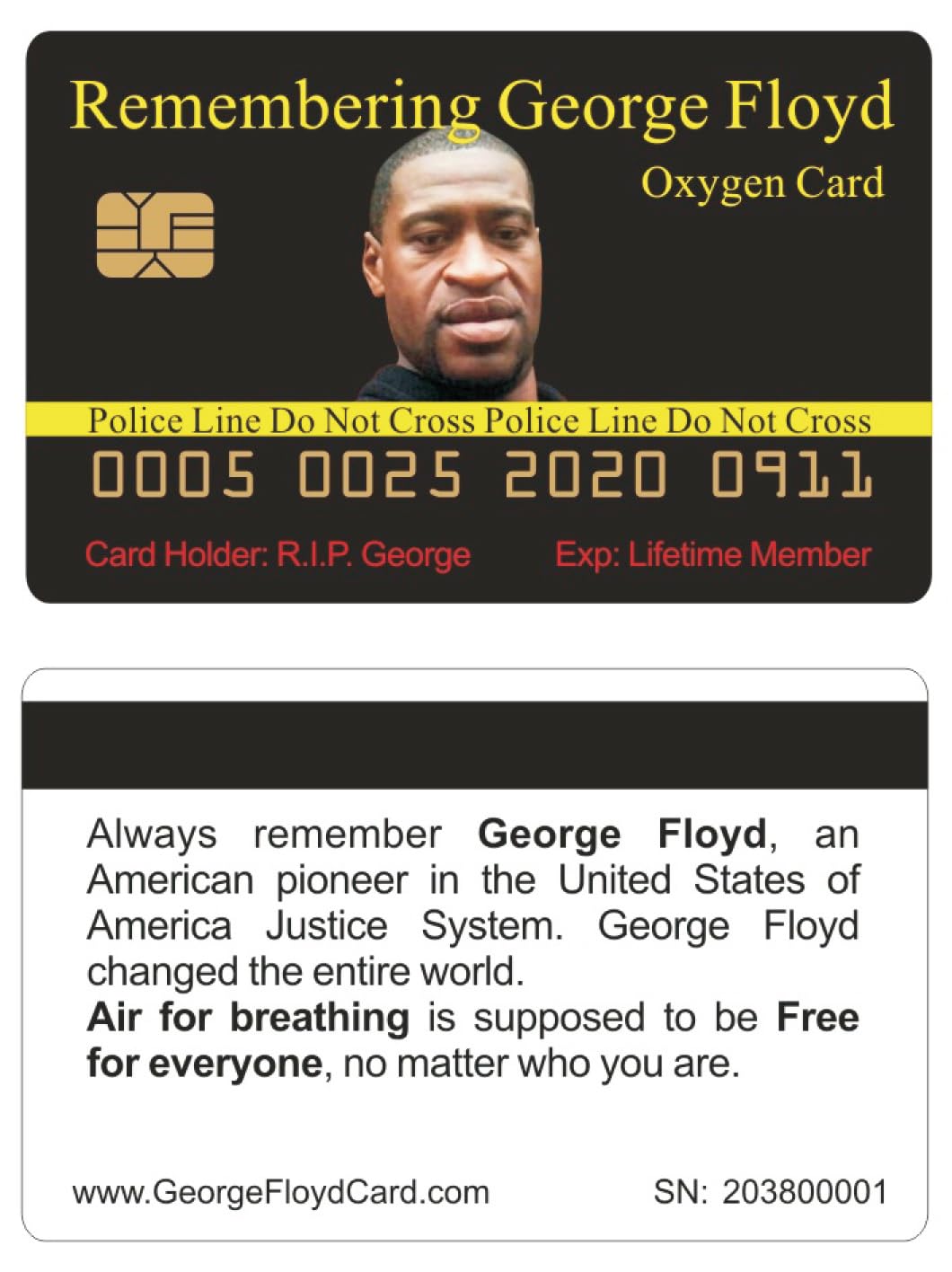 Amazon.com: Aromabug: George Floyd Memorial Card (8 Pack) : Everything Else