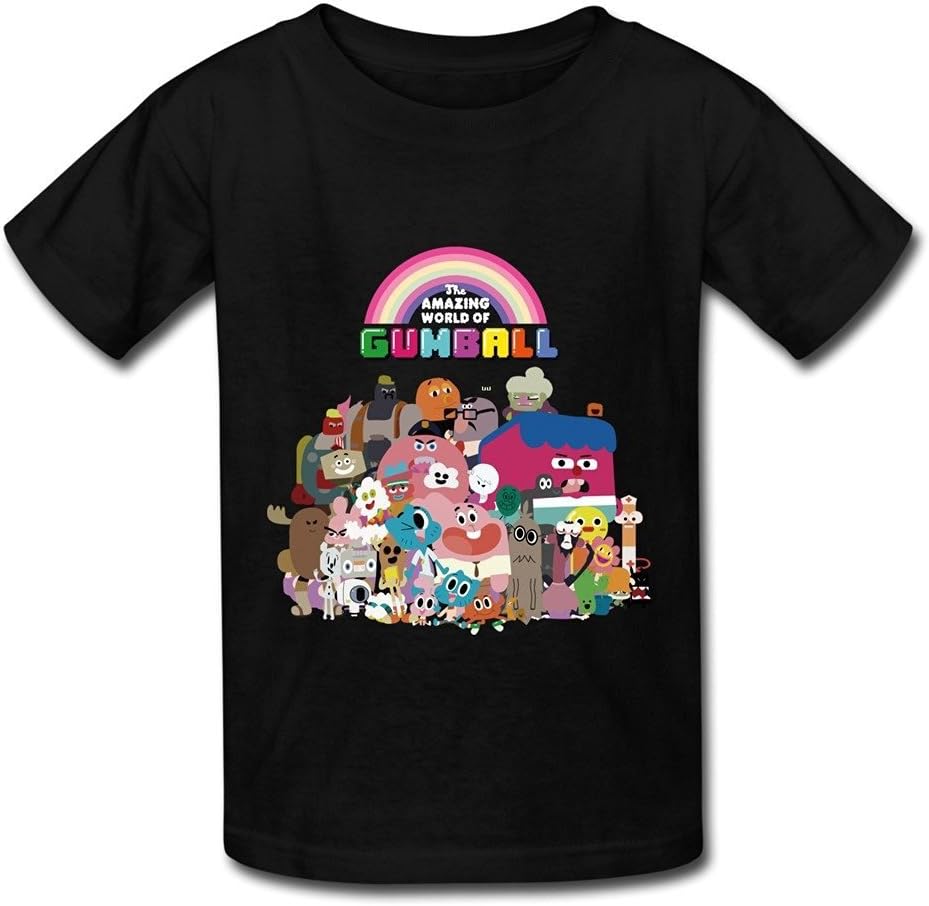 Short Sleeve The Amazing World Of Gumball Logo Kids Boys Girls Youth T-Shirt White Large