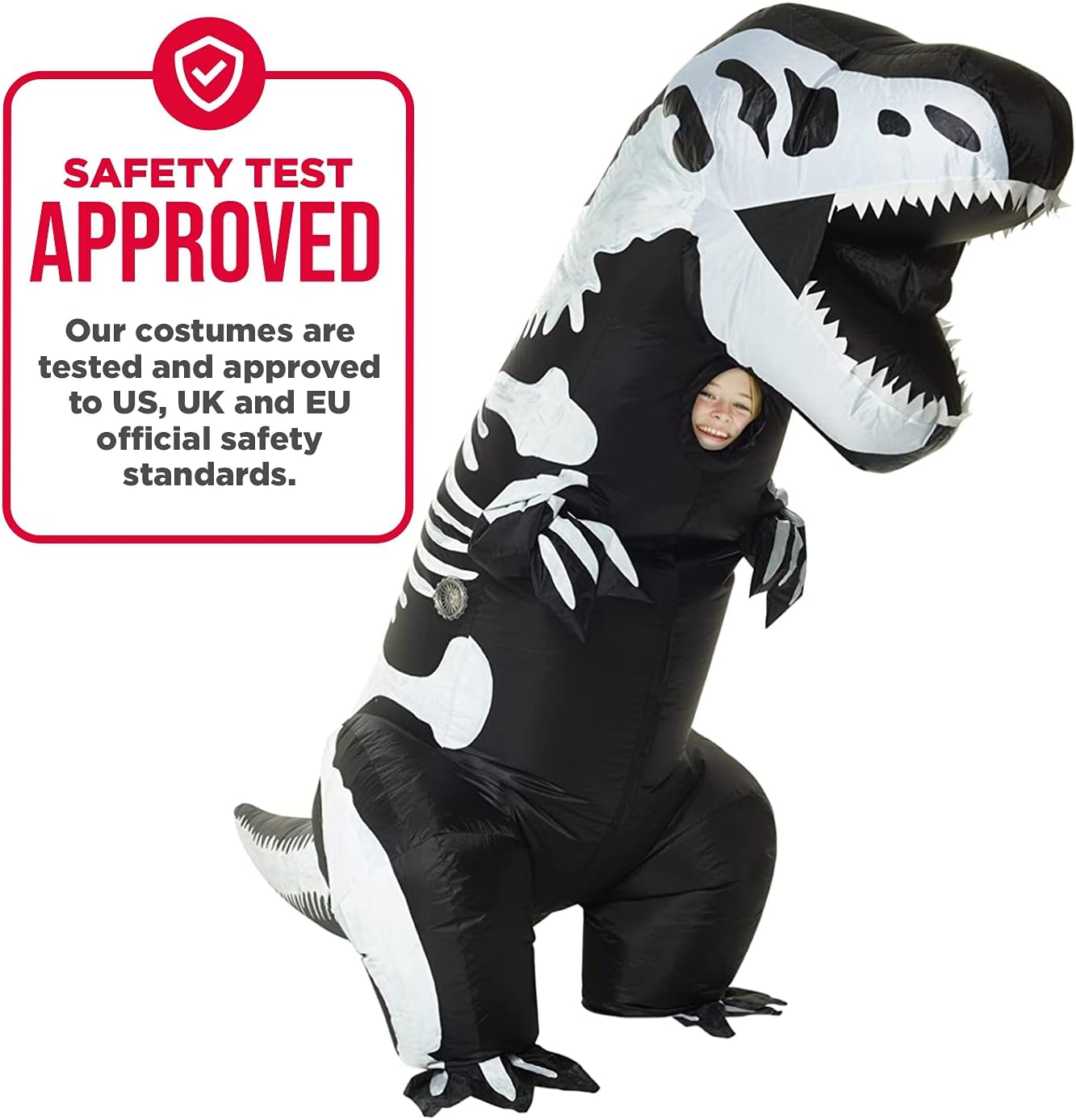Skeleton T-Rex Inflatable Child Costume