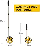 Zozen Measuring Wheel in Meters, Meters Measure Wheel – Metric Units [Up to 9,999m], Rolling Measurement with Carrying Bag, Telescopic/One Key to Reset/Starting Point Arrow.