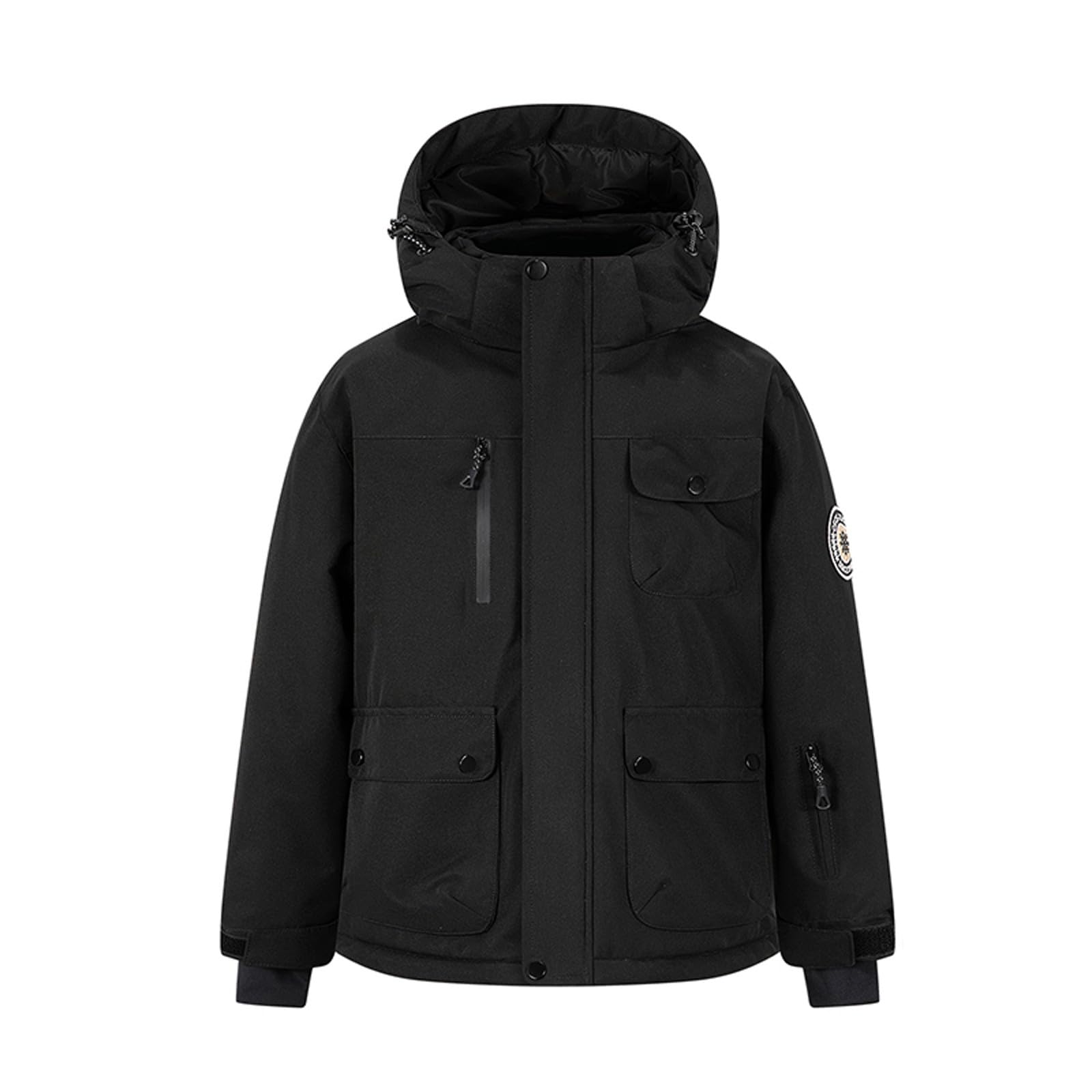 SYDUZAX Kinder Skianzug 2-teiliges Set Skijacke und Skihose Kapuze Warm Winddicht Wasserdicht Snowboarden Jungen Mädchen 3-14 Jahre