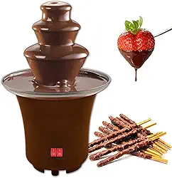 Fonte Fondue Chocolate, Mini Panela Fondue Chocolate Quente Em Cascata, Máquina Derretimento Elétrica 3 Camadas, Aquecida, Fácil Limpar, Festa Em Casa Para Queijo, Molho Churrasco, Frutas