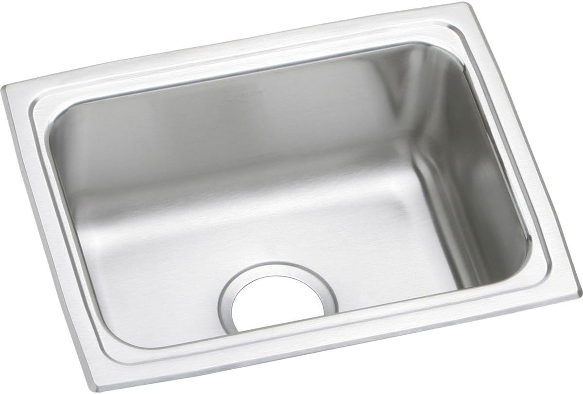 Elkay Lustertone LFR2519 Single Bowl Top Mount Stainless Steel Sink