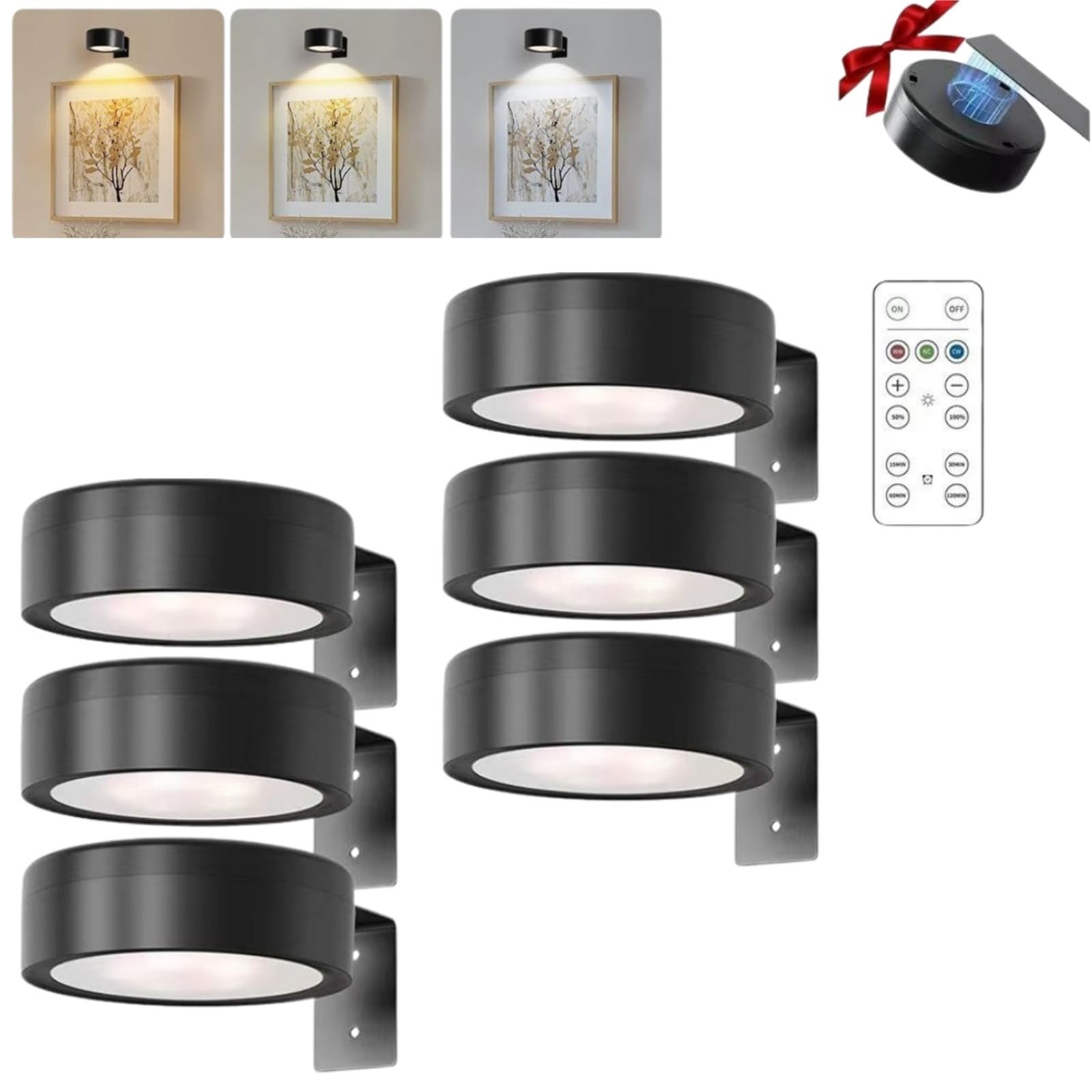 Światła do zdjęć na ścianę, magnetyczne lampy LED do ponownego ładowania, bezprzewodowe lampy z ramką na zdjęcia, lampki do zdjęć na ścianę, magnetyczne światło do malowania, bezprzewodowe lampy do