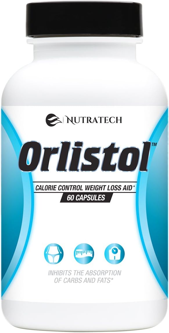 NUTRATECH Orlistol - Carb and Fat Blocker Weight Loss Aid and Diet Pill for Powerful Fat Burning and Appetite Suppression. Excellent for Keto Diet to Get Back into Ketosis Quickly. 60 Count.