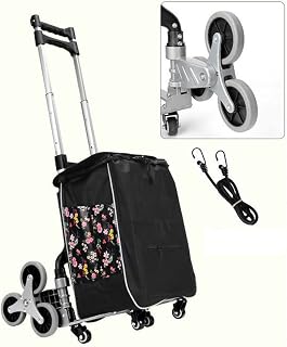 AMAYYAxtc Moving Cart Portable Trolley Shopping Cart Foldable Household Climbing Load Trolley Luggage Trailer Load Bearing (Color : TPR Wheels-Bag)