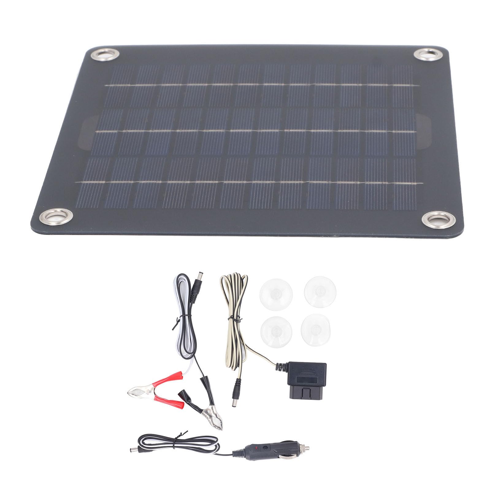 Kit Caricabatteria Solare 12V 18V 20W Mantenitore Batteria Monocristallino per, Auto, Barca, Moto, Barca, Pannello Solare Impermeabile Portatile 12V