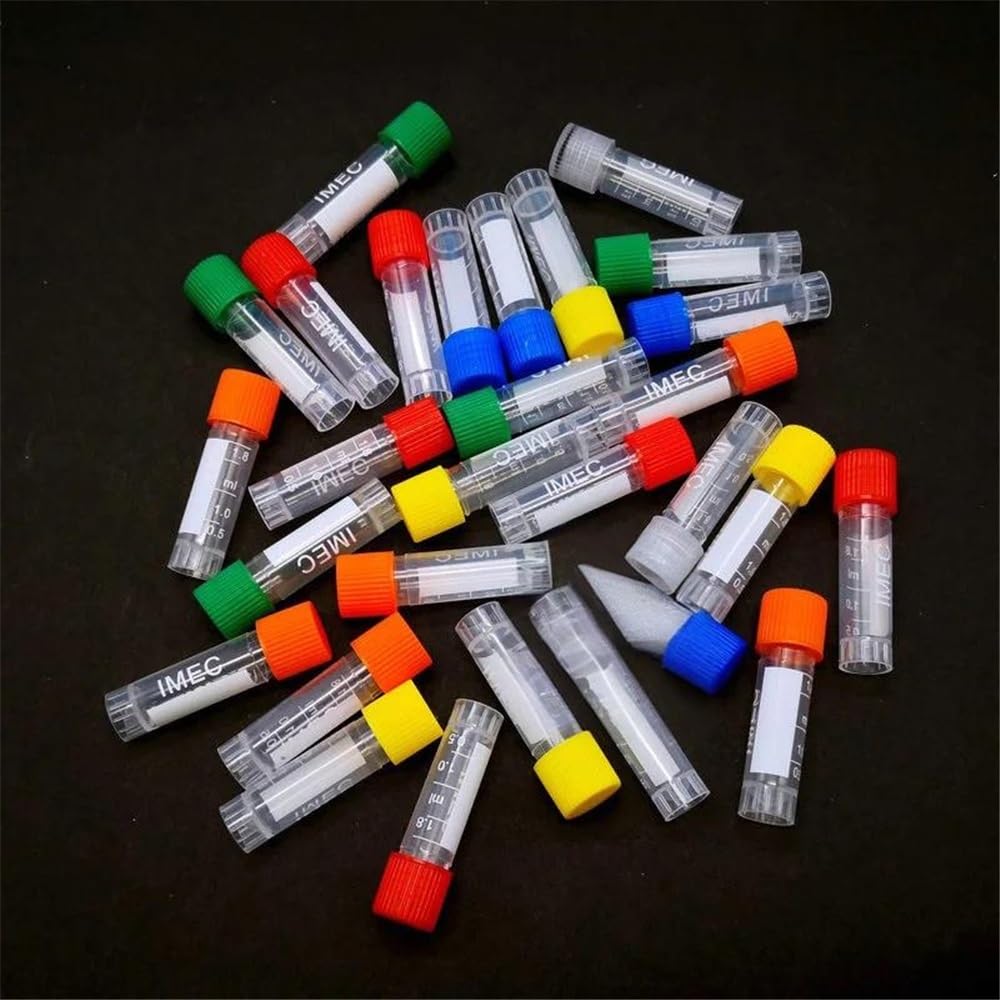 Equipos y suministros de laboratorio Lote de 500 tubos crioviales muestra plástico 1,8 ml con junta silicona