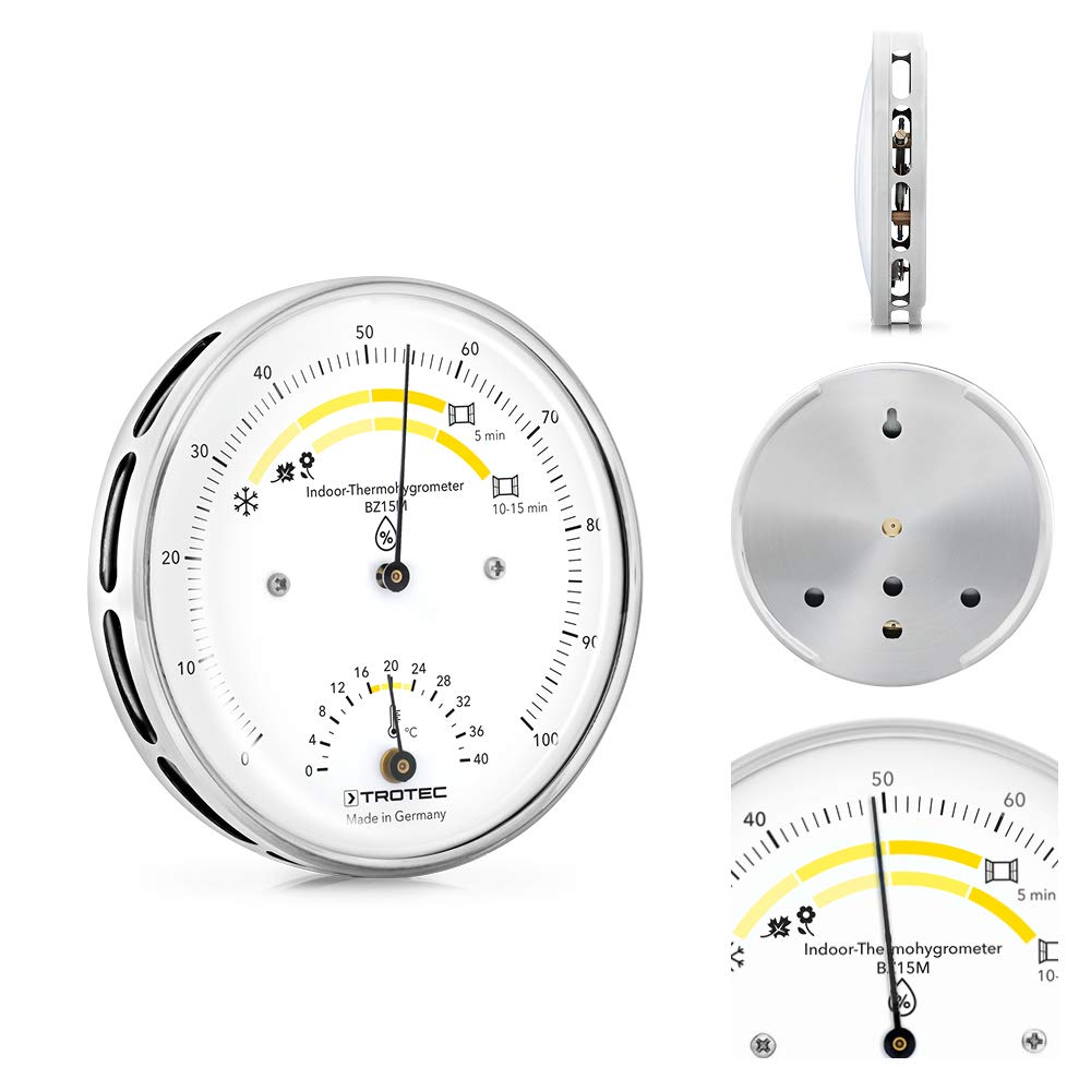 TROTEC Termohigrómetro para interiores BZ15M | para valores climáticos óptimos | Made in Germany