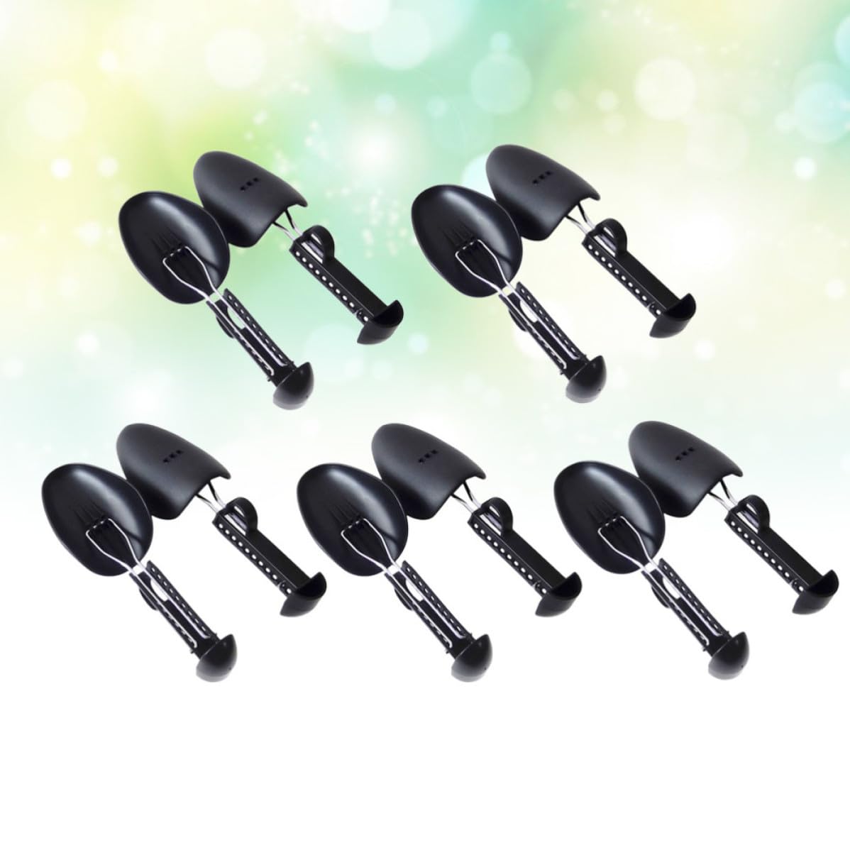 Baluue 10 Paare Verstellbarer Schuhspanner aus Kunststoff in Schwarz Leichter Schuhhalter zum Aufbewahren und Pflegen von Arbeitsschuhen und Alltagsschuhen