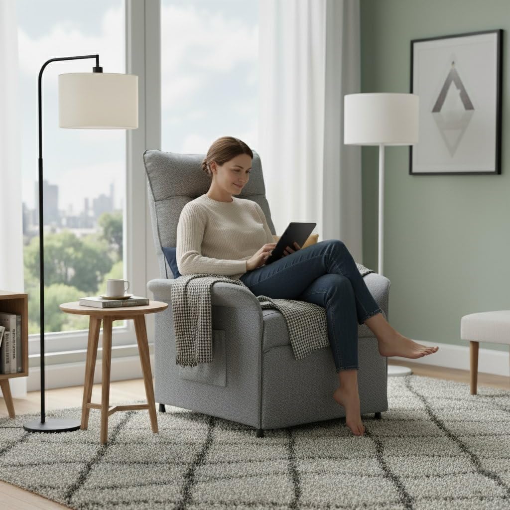 Sillón Relax Eléctrico con Respaldo Inclinable, Capacidad 150 kg - Elegancia y Confort para el Hogar y la Oficina
