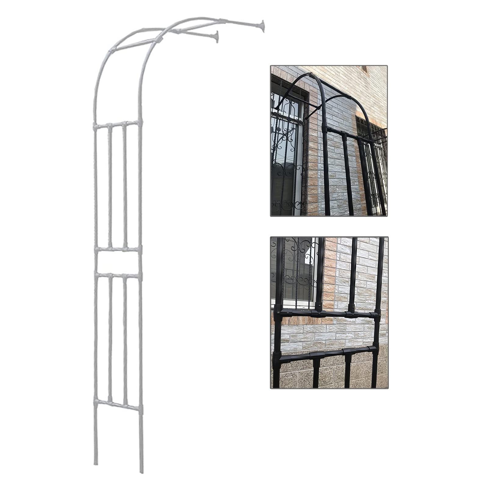 Treillis en métal pour plantes grimpantes robuste et tuteur durable de roses