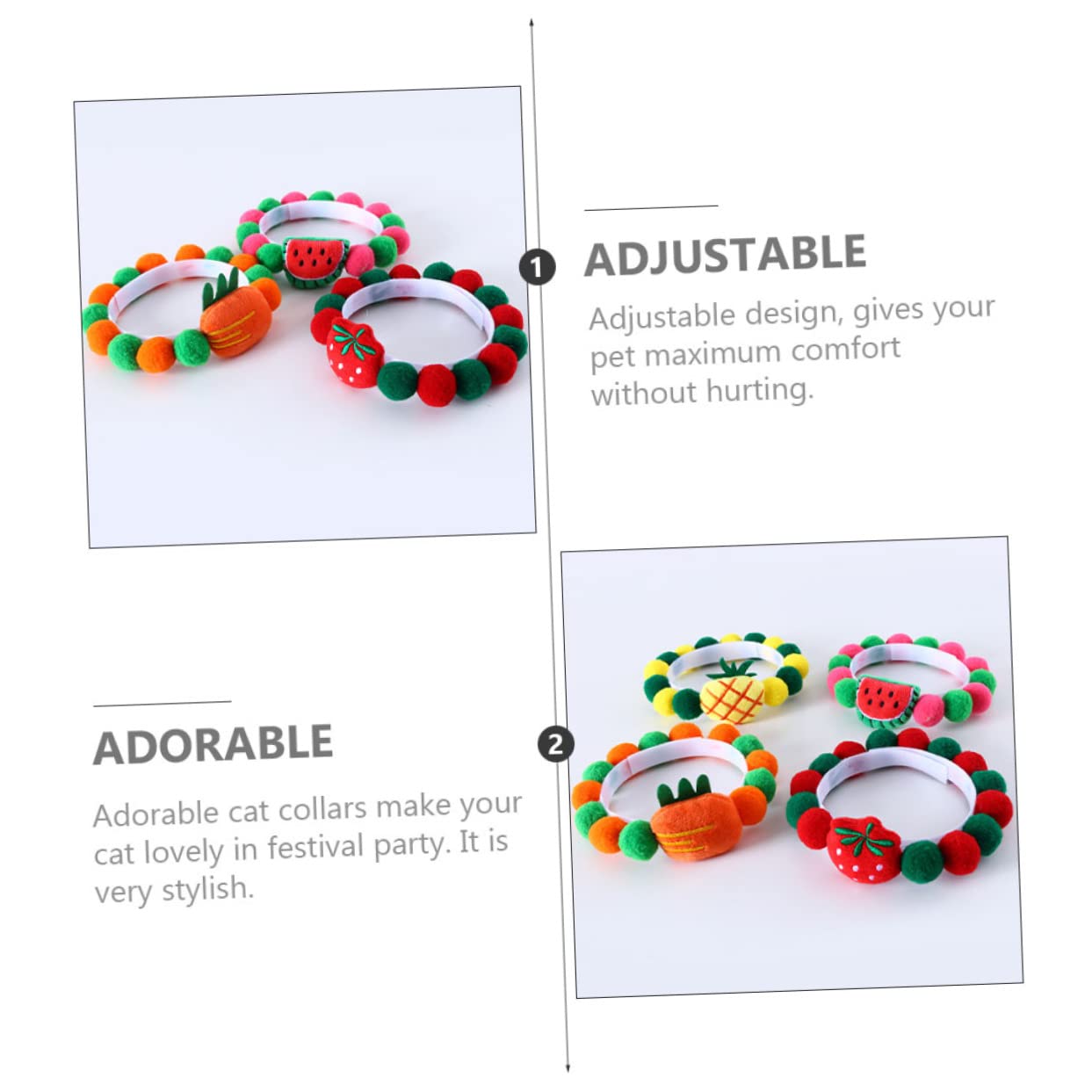 Beavorty 20stücke Katzenhalsband Mit Bunten Cartoon-fruchtdesigns Einstellbare Weiche Für Haustiere Für Festivals Und Partys Komfortabel Und Atmungsaktiv Für Katzen Und Kätzchen