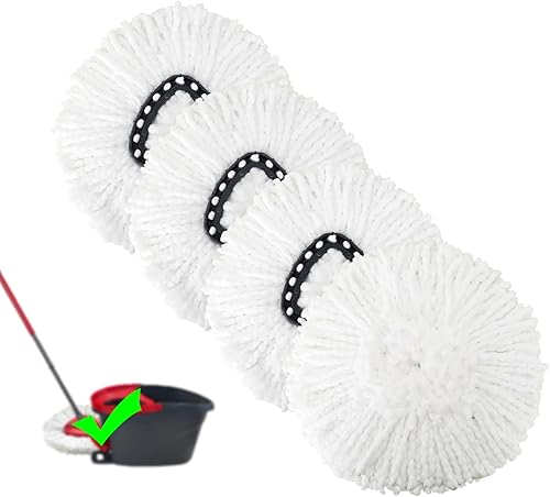 Paquete de 3 cabezales de repuesto para trapeador compatibles con Oceda 1 sistema de tanque de microfibra giratoria, repuesto de repuestos de