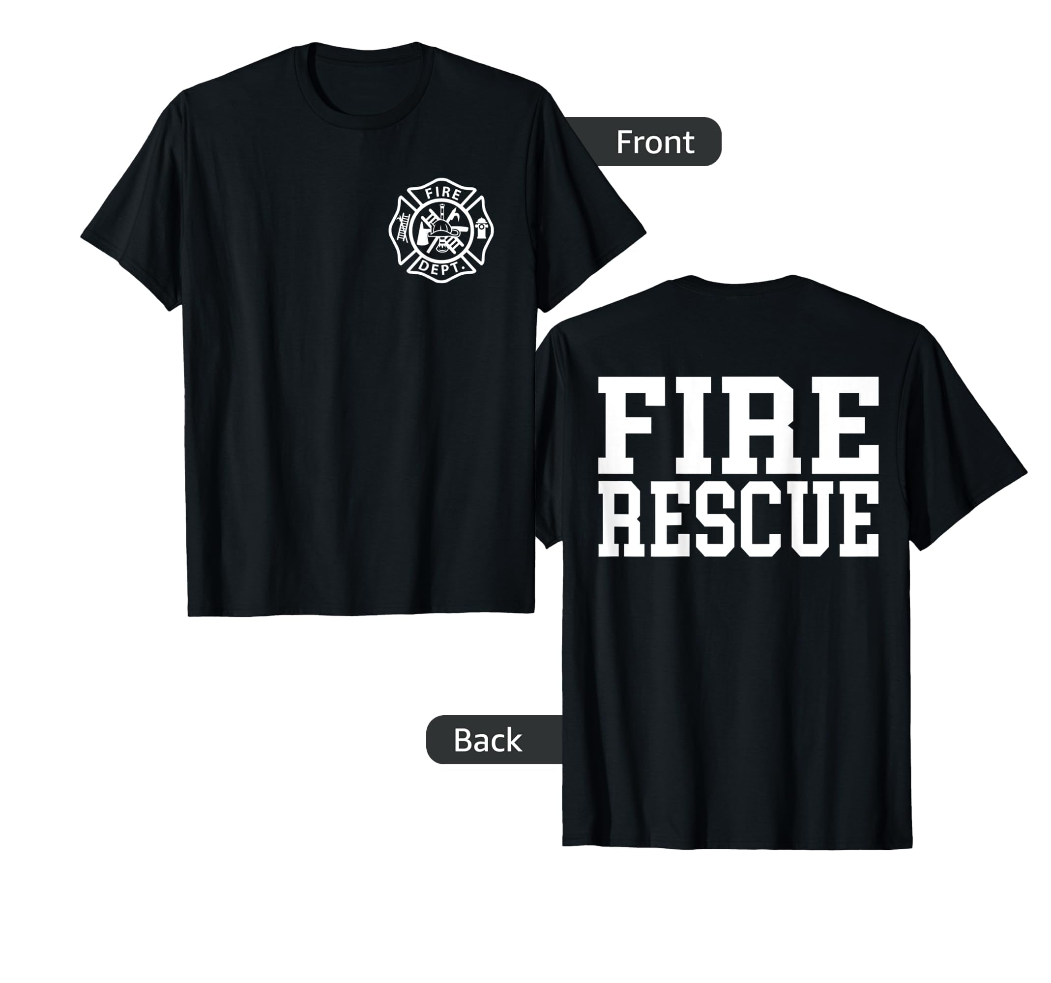 Fire Department Logo Uniform Fireman Symbol Firefighter Gear T-Shirt