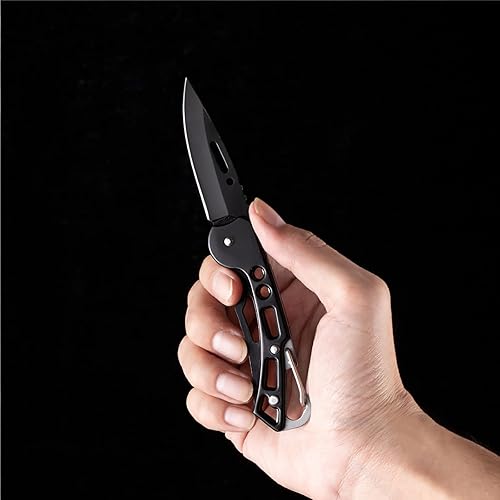 Miniatura 7 de Cuchillo plegable de bolsillo para hombre, mini cuchillo plegable con clip, cuchillo de corte de cuchillo de acero inoxidable para mujer, cuchillo